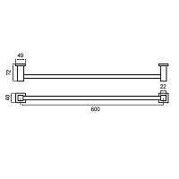 Maier Ikon Полотенцедержатель 60 см, цвет: розовое золото 23 004LOR