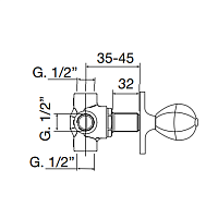 Maier Klass Встраиваемый дивертер на 3 выхода, цвет: хром 75 330CR