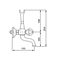 Maier Klass Смеситель для ванны/душа, встраиваемый, цвет: хром 75 112CR