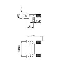 Maier Kryos Смеситель для душа, настенный, цвет: хром 78 015CR