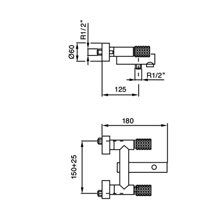 Maier Kryos Смеситель для ванны/душа, встраиваемый, цвет: хром 78 012CR