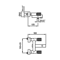 Maier Kryos Смеситель для ванны/душа, встраиваемый, цвет: хром 78 012CR