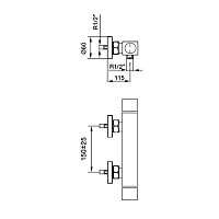 Maier Kuadrat Смеситель для душа, настенный, цвет: хром 48 215CR