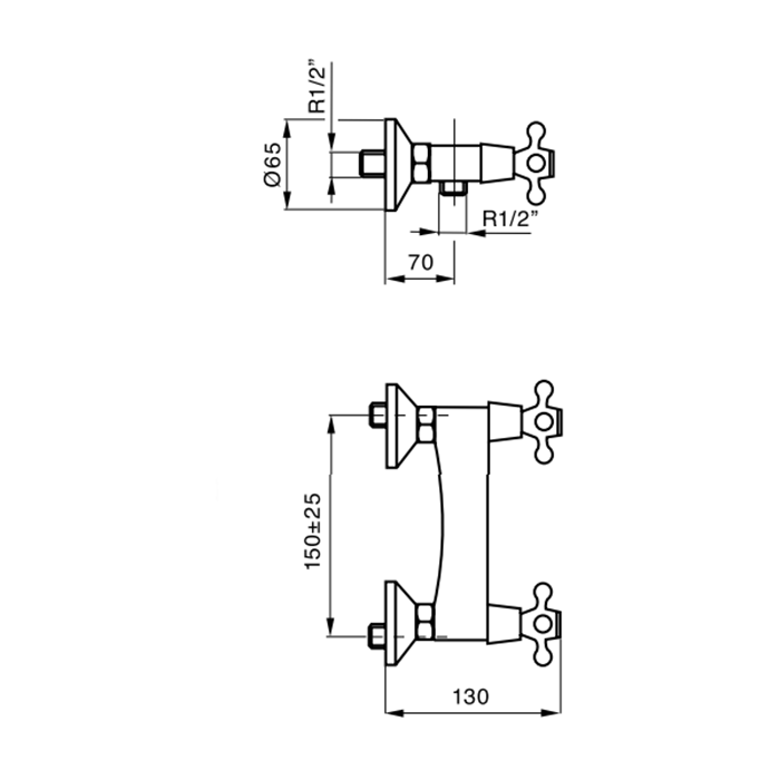 Maier Memory Смеситель для душа, настенный, цвет: хром 19 015CR