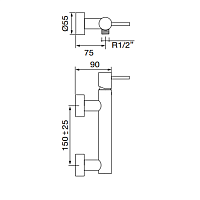Maier Mini Star Смеситель для душа, настенный, цвет: хром 43 015CR