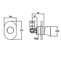 Maier Muse Смеситель для душа, встраиваемый, цвет: хром 66 315CR