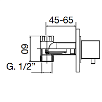 Maier Muse Diamond Кран встраиваемый 1/2”, цвет: хром 67 016RCR