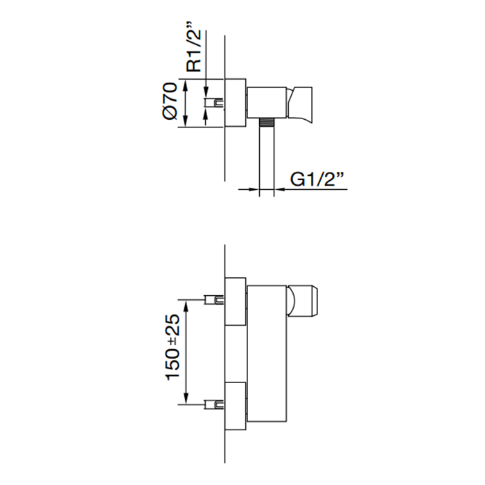 Maier Muse Diamond Смеситель для душа, настенный, цвет: хром 67 015SCR