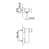 Maier Muse Diamond Смеситель для душа, настенный, цвет: хром 67 015SCR