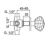 Maier Rock Встраиваемый дивертер на 3 выхода, цвет: хром 71 330CR