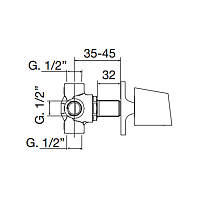Maier Skip Kран встраиваемый 1/2”, цвет: хром 58 016CR