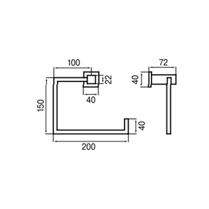 Maier Skip Полотенцедержатель-кольцо, цвет: хром 14 002CR