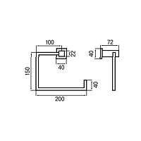 Maier Skip Полотенцедержатель-кольцо, цвет: хром 14 002CR