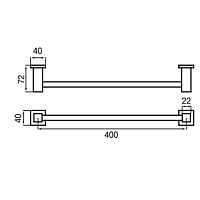 Maier Skip Полотенцедержатель 40 см, цвет: золото 14 004MO