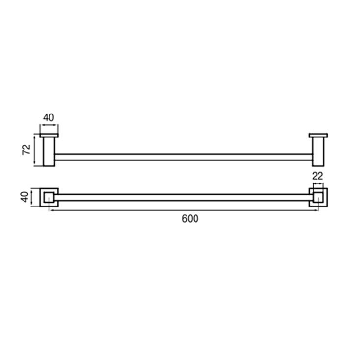 Maier Skip Полотенцедержатель 60 см, цвет: золото 14 004LO