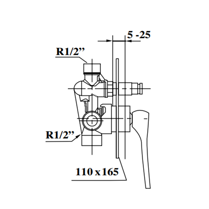 Maier Skip Diamond Смеситель для душа, настенный, цвет: хром 59 015CR