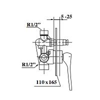 Maier Skip Diamond Смеситель для душа, настенный, цвет: хром 59 015CR