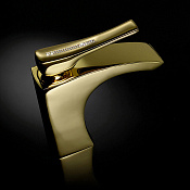 Maier Skip Diamond Смеситель для раковины, на 1 отв., с донным клапаном, цвет: золото 59 004O