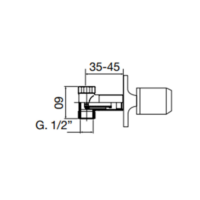 Maier Starlights Кран встраиваемый 1/2”, цвет: хром 77 016CR