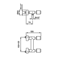 Maier Starlights Смеситель для душа, настенный, цвет: хром 77 015CR