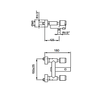 Maier Starlights Смеситель для ванны/душа, настенный, цвет: хром 77 012CR