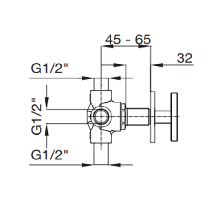 Maier Twist Bстроенный дивертер на 3 выхода, цвет: хром 47 330CR
