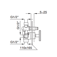 Maier Twist Смеситель для душа/ванны, встраиваемый, цвет: хром 47 312CR