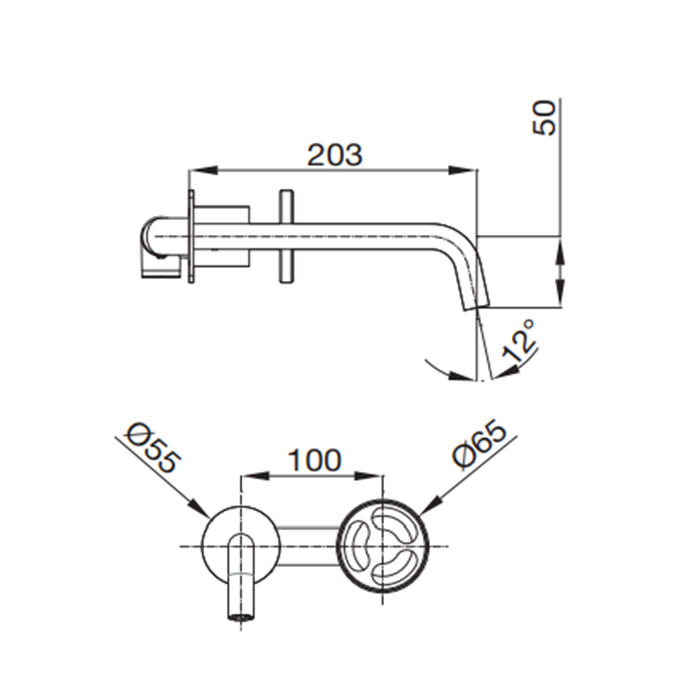 Maier Twist Смеситель для раковины, встраиваемый, цвет: хром 47 302CR