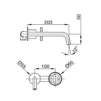 Maier Twist Смеситель для раковины, встраиваемый, цвет: хром 47 302CR