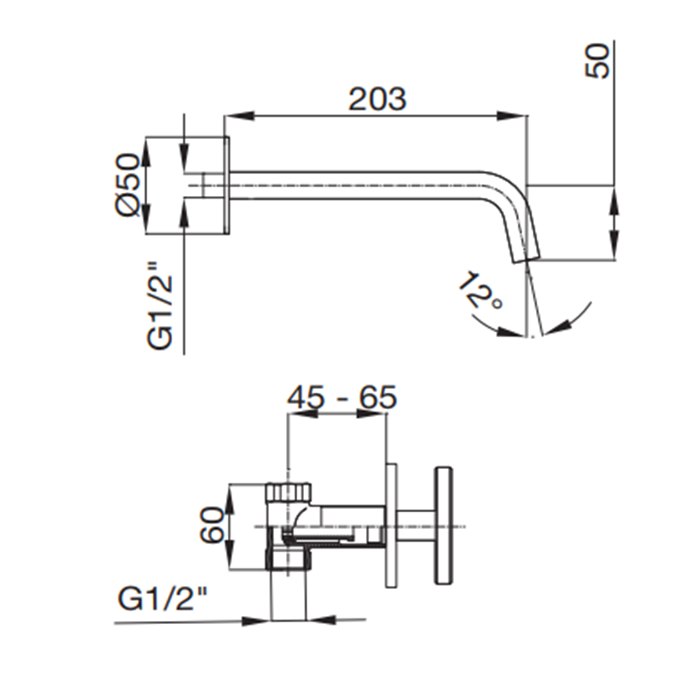 Maier Twist Смеситель для раковины, встраиваемый, цвет: хром 47 305CR