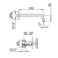 Maier Twist Смеситель для раковины, встраиваемый, цвет: хром 47 305CR