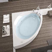 Hafro Nova Ванна 120x120 см, угловая без панелей Whirlpool Airpool, цвет: белый 2NVB3N6