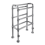 Margaroli Armonia 9-455 Полотенцесушитель водяной для ГВС 62,5х92,5h (int 55), нижнее, цвет: chrome 94555503CRN