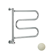 Margaroli Vento 500 Полотенцесушитель электр. поворотный 54,7х57,5h (53) нижнее, цвет: satin crome 500547SAB