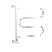 Margaroli Vento 500 Полотенцесушитель электр. поворотный 54,7х61h (57,5), нижнее, цвет: white 500WHB