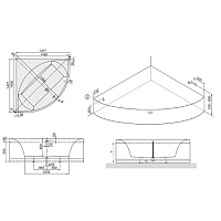 Villeroy & Boch Squaro Ванна угловая 145х145х50 см, цвет: белый UBQ145SQR3V01