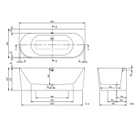Villeroy & Boch Ванна, цвет: белый UBQ180OBR9CD00V01
