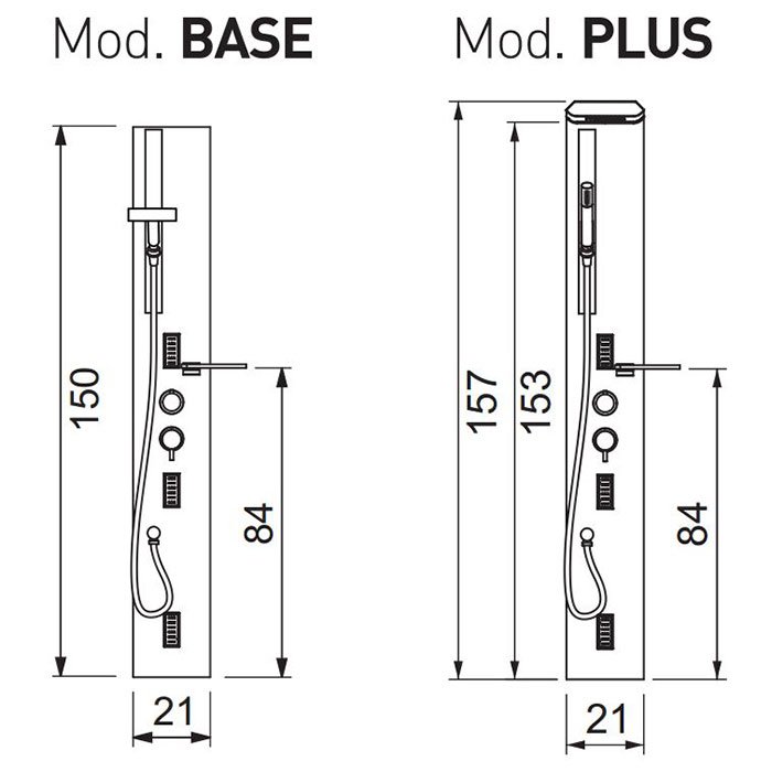 Hafro Quarantacinque Душевой комплект, цвет: хром 4QRA4N0