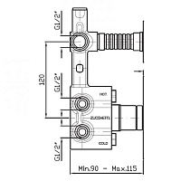 Zucchetti Внутренняя часть встраиваемого смесителя для душа R97820