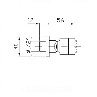Zucchetti Agora Форсунка для душа, настенная, цвет: хром Z92903