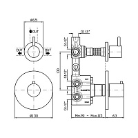 Zucchetti Внутренняя часть встраиваемого смесителя для душа R97815