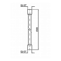 Zucchetti Aguablu Гибкий шланг 150 см, цвет: хром Z94130