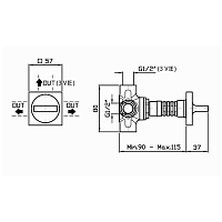 Zucchetti Aguablu Запорный вентиль, для встроенных смесителей, цвет: хром Z94586