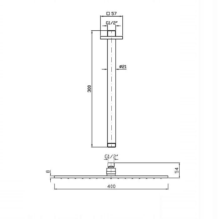 Zucchetti Aguablu Верхний душ 40х40 см, цвет: хром Z94270