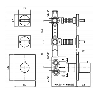 Zucchetti Aguablu Смеситель для душа встроенный, термостат, цвет: хром ZA5660