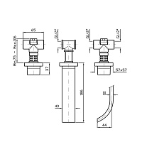 Zucchetti Aguablu Смеситель для раковины, на 3 отв., цвет: хром ZA5699