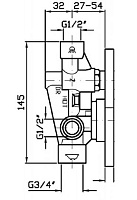 Zucchetti Внутренняя часть встраиваемого смесителя для ванны и душа R99653