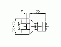 Zucchetti Bellagio Форсунка для душа, настенная, цвет: хром Z92897