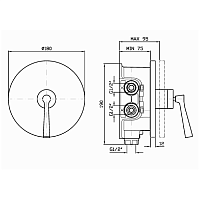 Zucchetti Bellagio Смеситель для душа встроенный, однорычажный, цвет: хром ZP3090