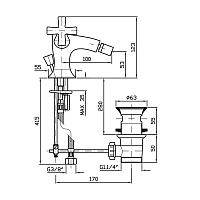 Zucchetti Bellagio Смеситель для биде, на 1 отв., цвет: хром ZB1315